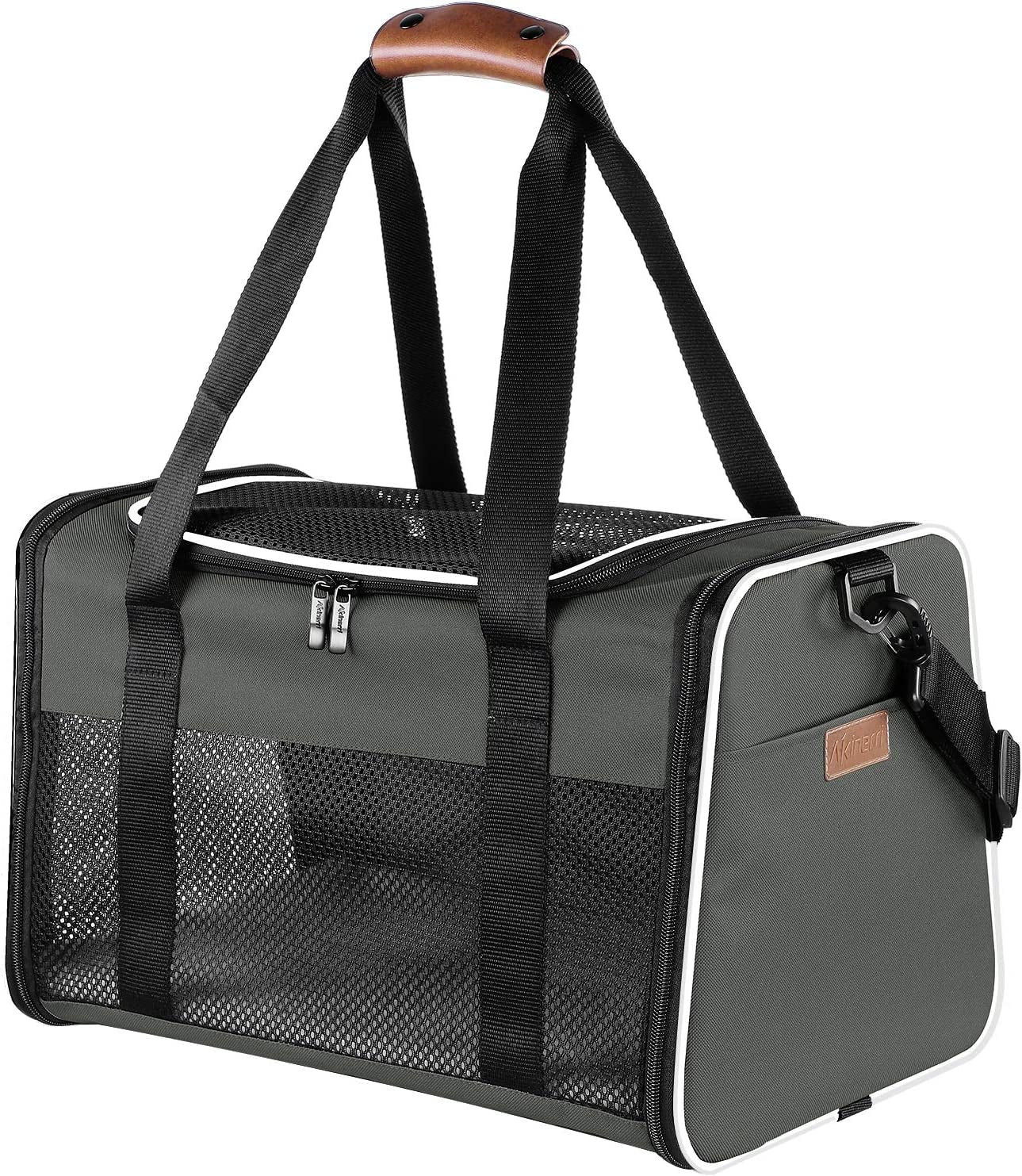 Portable Pet Carrier soft sided for up to 28 Lbs, Airline Approved
