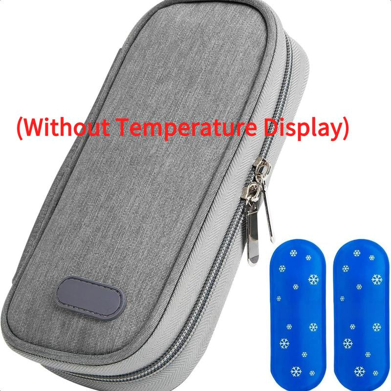 Insulin Cooler Travel Case with Temperature Display, Refrigerated Cooler Travel Case Diabetic Travel Case