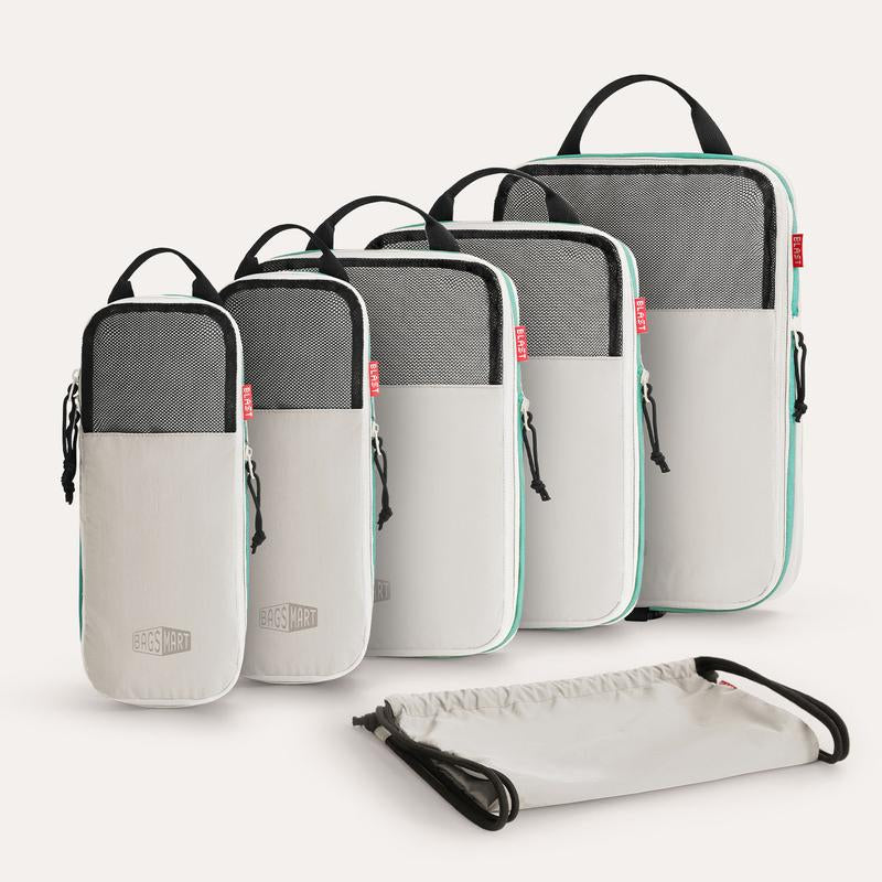 BAGSMART Blast 6PCS Compression Travel Packing Cubes, Organizer Set for Suitcases