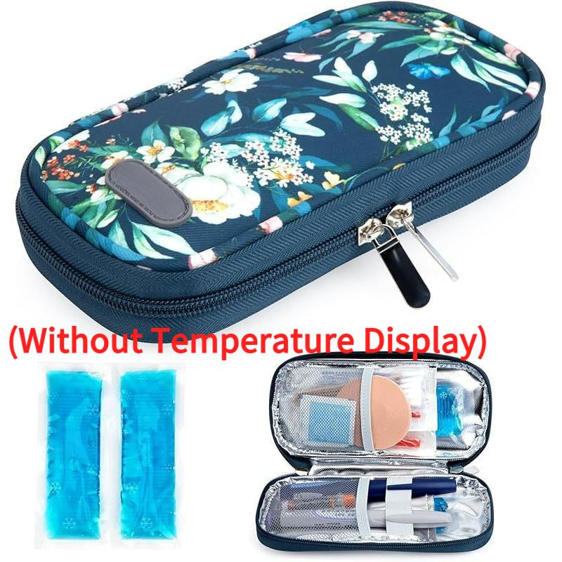 Insulin Cooler Travel Case with Temperature Display, Refrigerated Cooler Travel Case Diabetic Travel Case
