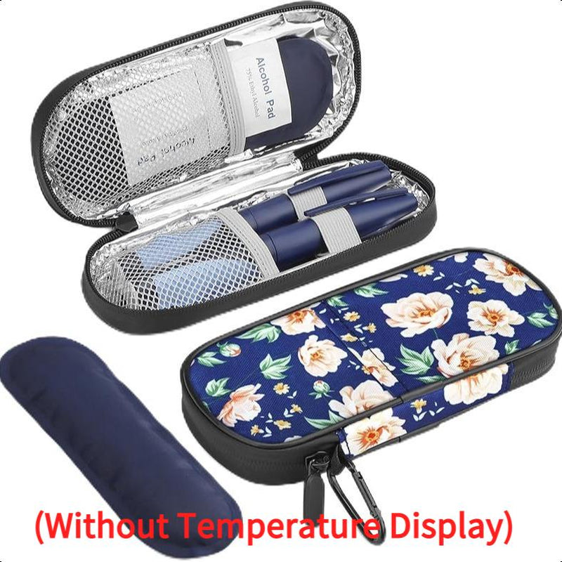 Insulin Cooler Travel Case with Temperature Display, Refrigerated Cooler Travel Case Diabetic Travel Case