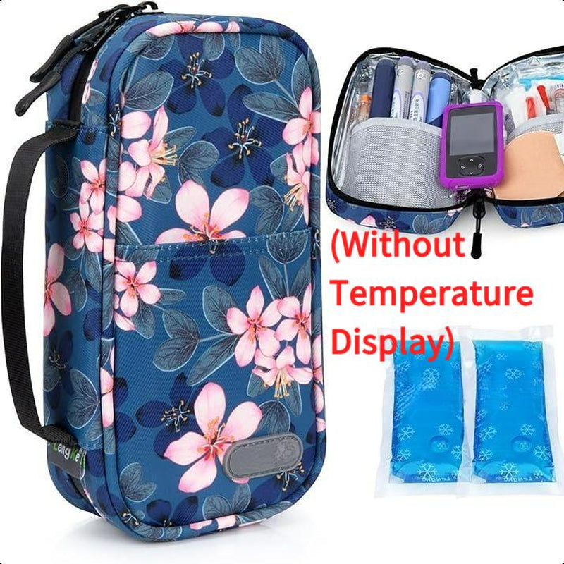Insulin Cooler Travel Case with Temperature Display, Refrigerated Cooler Travel Case Diabetic Travel Case