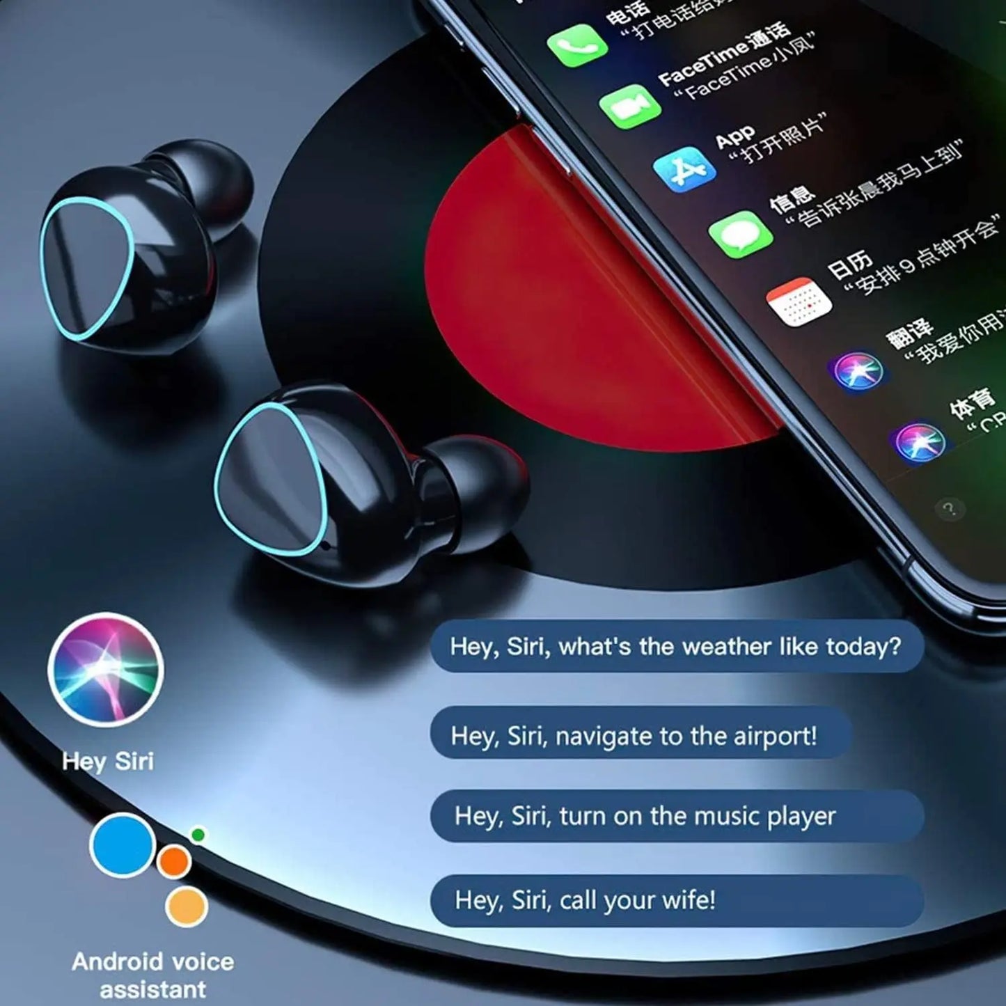 TWS M10 Wireless Bluetooth Headphones LED Display 3500Mah Charging Box 9D Stereo InEar Sports Waterproof Bluetooth 5.1 Headset