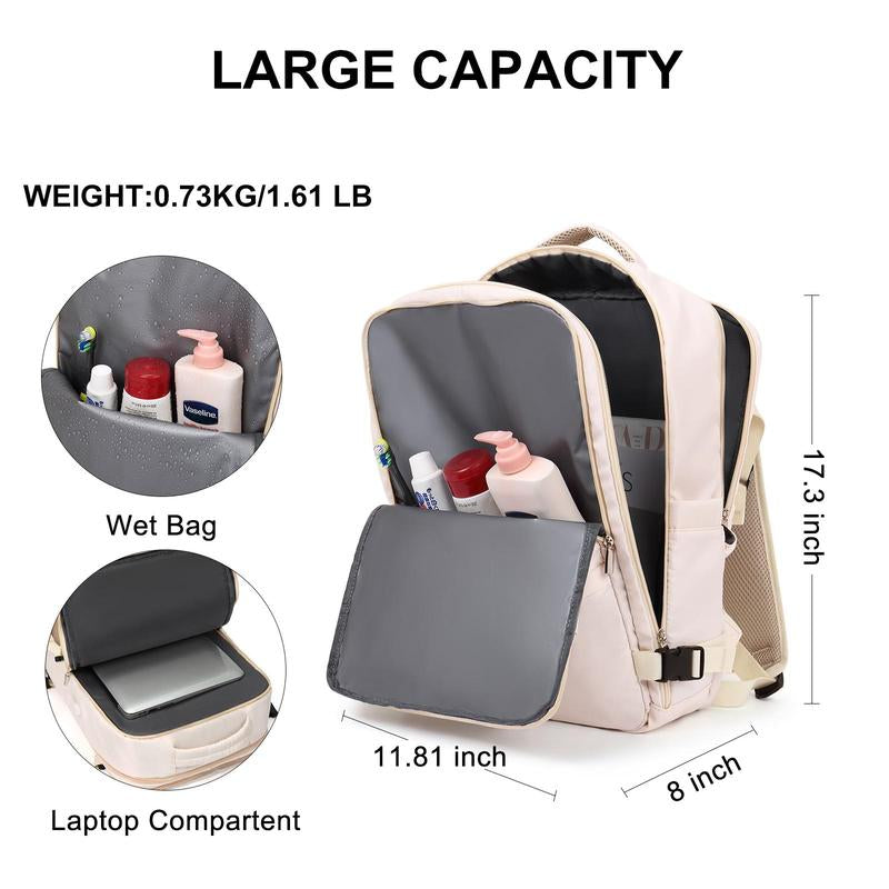 CLUCI Travel Backpack for Women 15.6 Inch College Laptop Backpack Purse with USB Charging Port