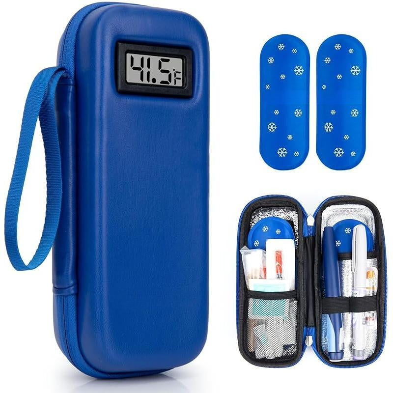 Insulin Cooler Travel Case with Temperature Display, Refrigerated Cooler Travel Case Diabetic Travel Case