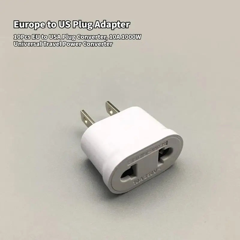 Travel Plug Adapter European Converter Flame Retardant US Standard Travel Conversion Plug for Applicable to Dry Places