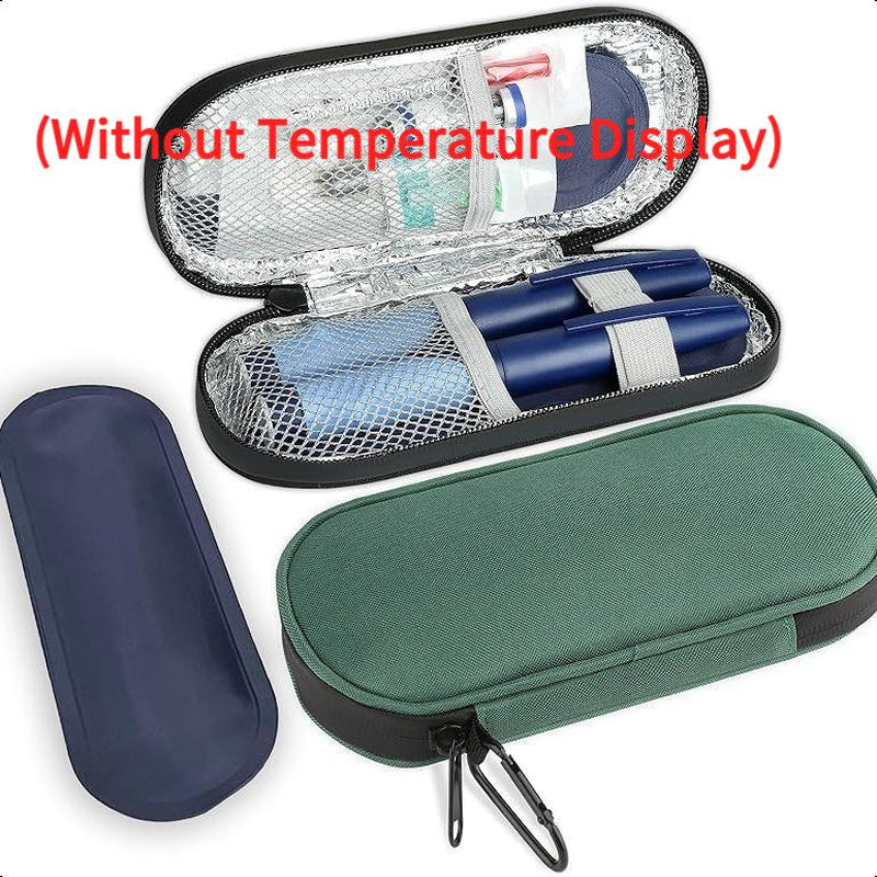Insulin Cooler Travel Case with Temperature Display, Refrigerated Cooler Travel Case Diabetic Travel Case