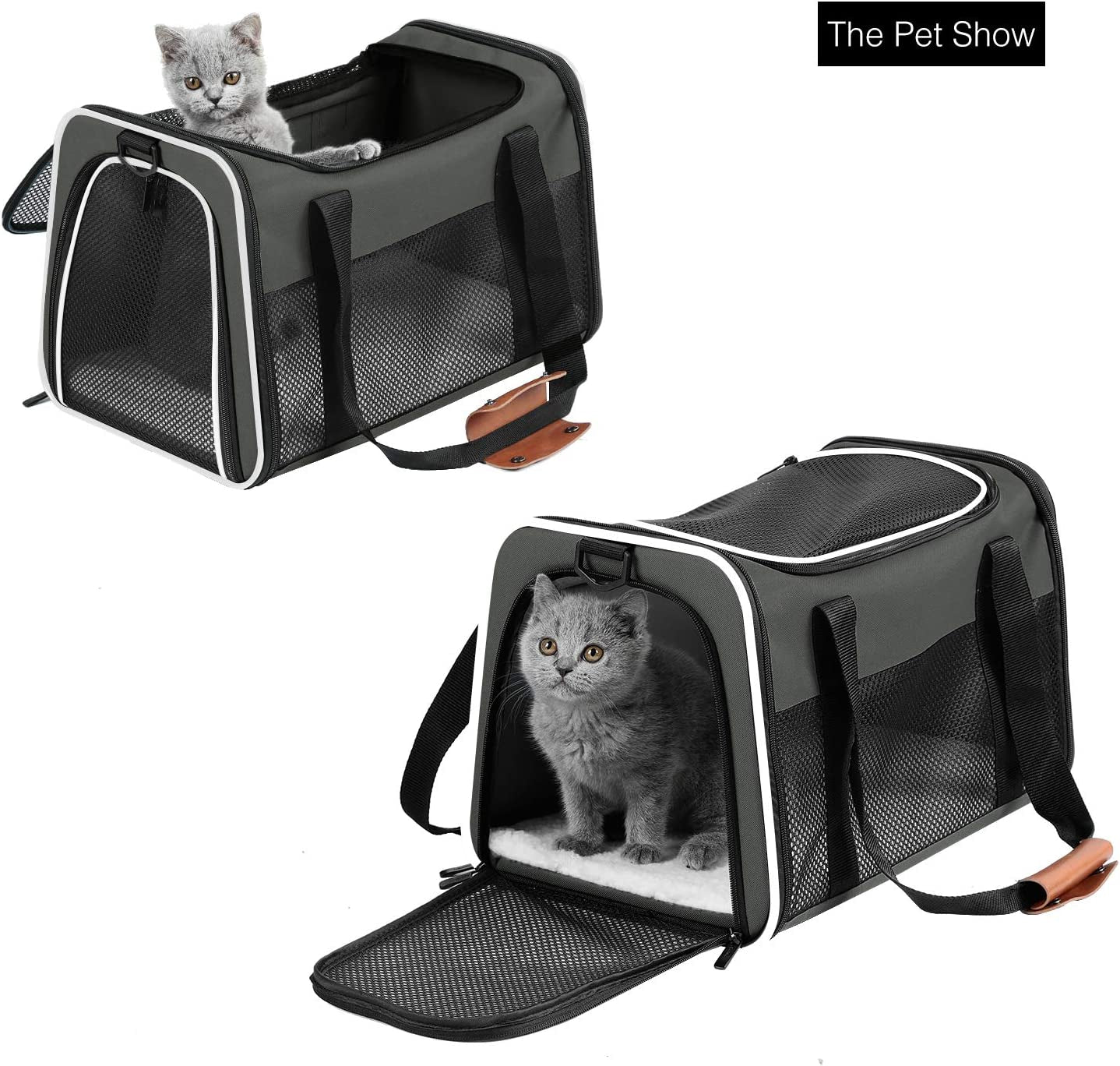 Portable Pet Carrier soft sided for up to 28 Lbs, Airline Approved