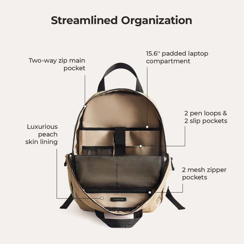 BAGSMART Travel Backpack, TSA Personal Item Backpack with 15.6 Inch Laptop Compartment, Weekender Suitcase for Travel