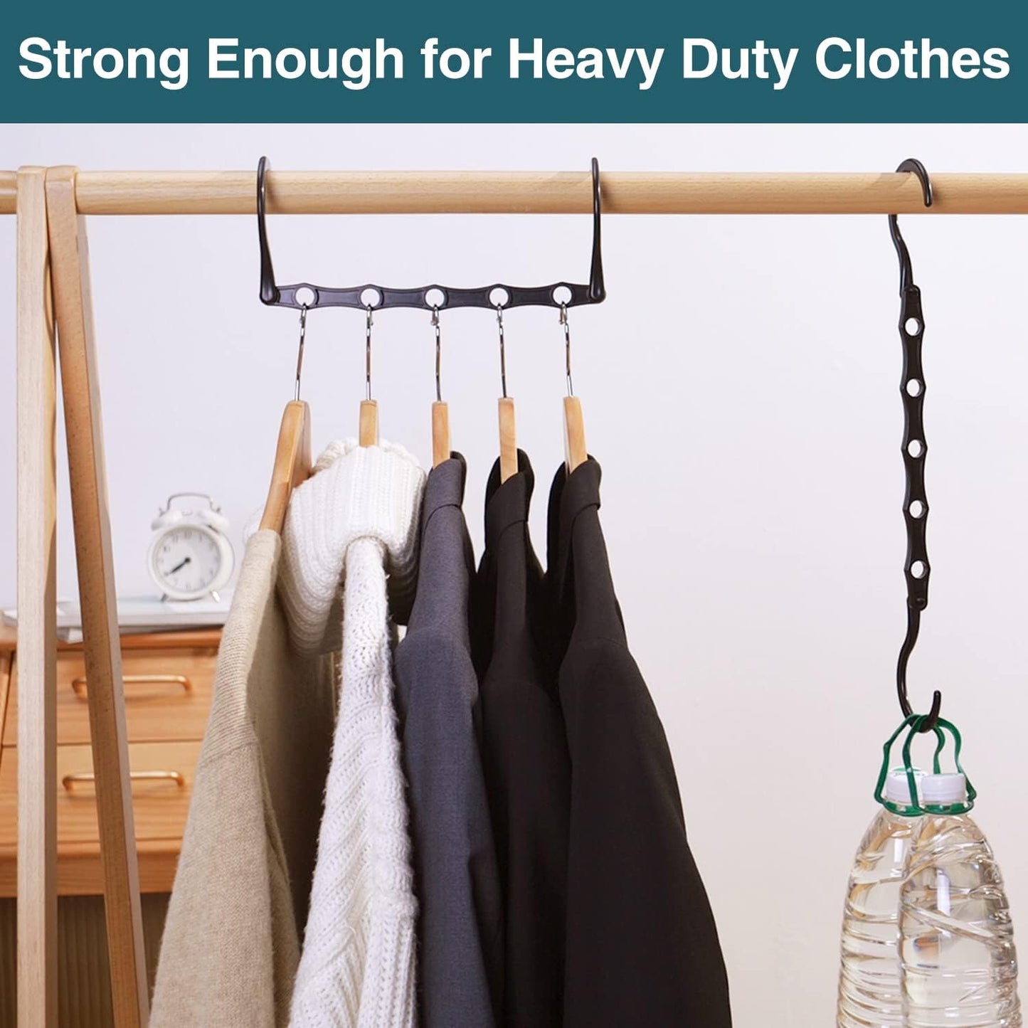 Closet Organizers and Storage 20 Pack Hanger Organizer Magic Hangers Space Saving Hanging Plastic for Heavy Clothes, Dorm Room Bedroom Home RV Car Camper Organization Essentials