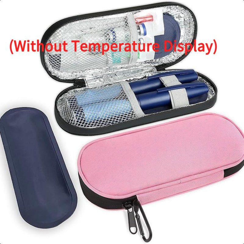 Insulin Cooler Travel Case with Temperature Display, Refrigerated Cooler Travel Case Diabetic Travel Case