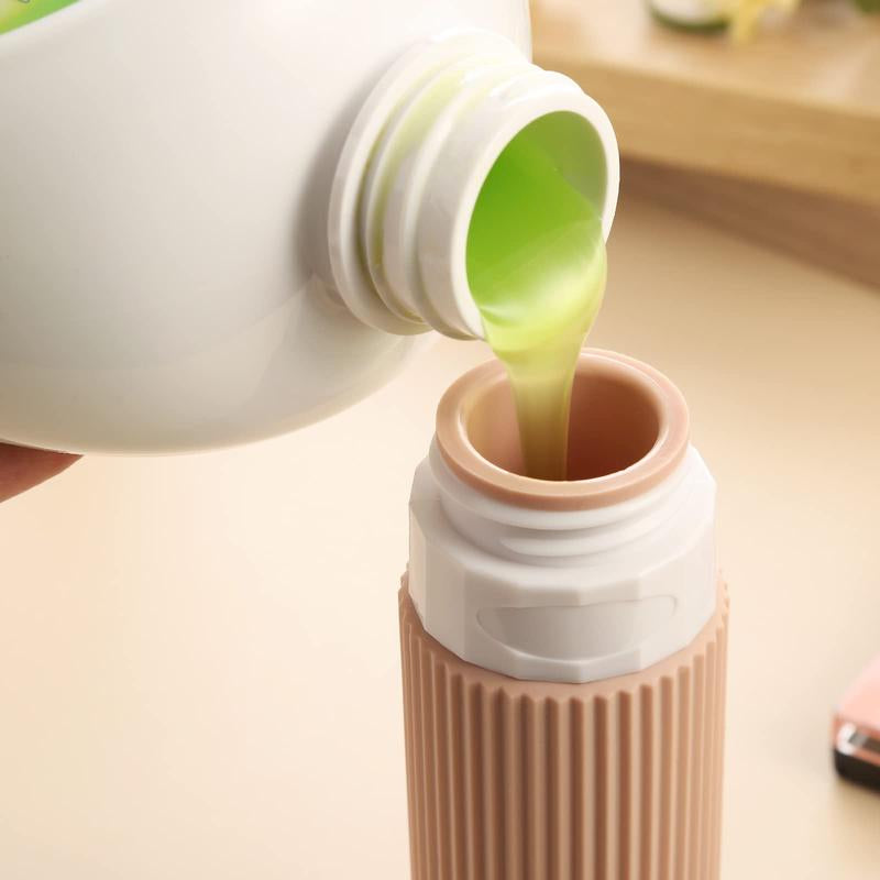 Summer Travel Bottle Set for Small Travel Toiletries, 4 Counts Leak Proof Travel Skincare Containers Bottles, Silicone