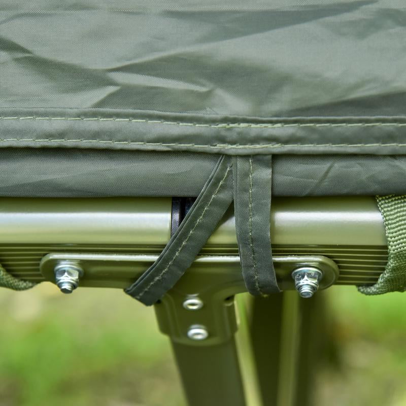 Outsunny Foldable Camping Cot with Tent, Bedspread, Thick Air Mattress, Elevated Camping Bed for Outdoor Hiking, Picnic, Travel