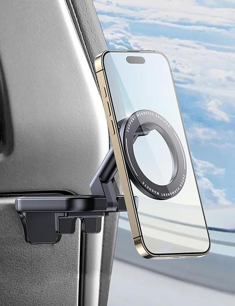 Travel Depot Magnetic Phone Holder Handsfree, Airport or Plane Magnetic Phone Mount for Travel, Home Office