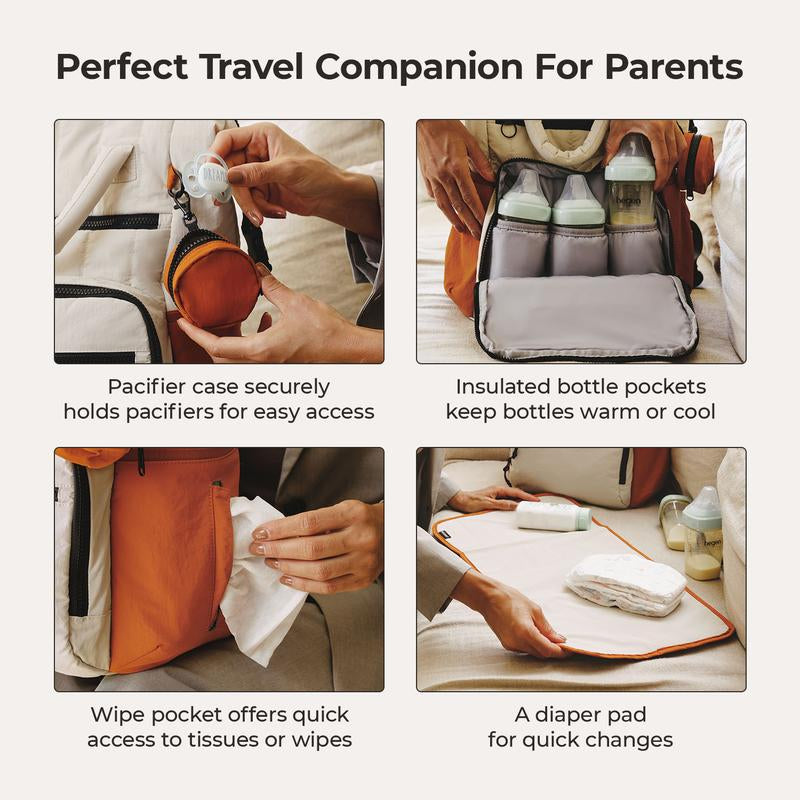 BAGSMART Walker 25L Featherlight Travel Diaper Backpack