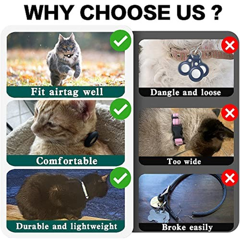 Airtag Cat Collar Breakaway, Reflective for Apple Air Tag