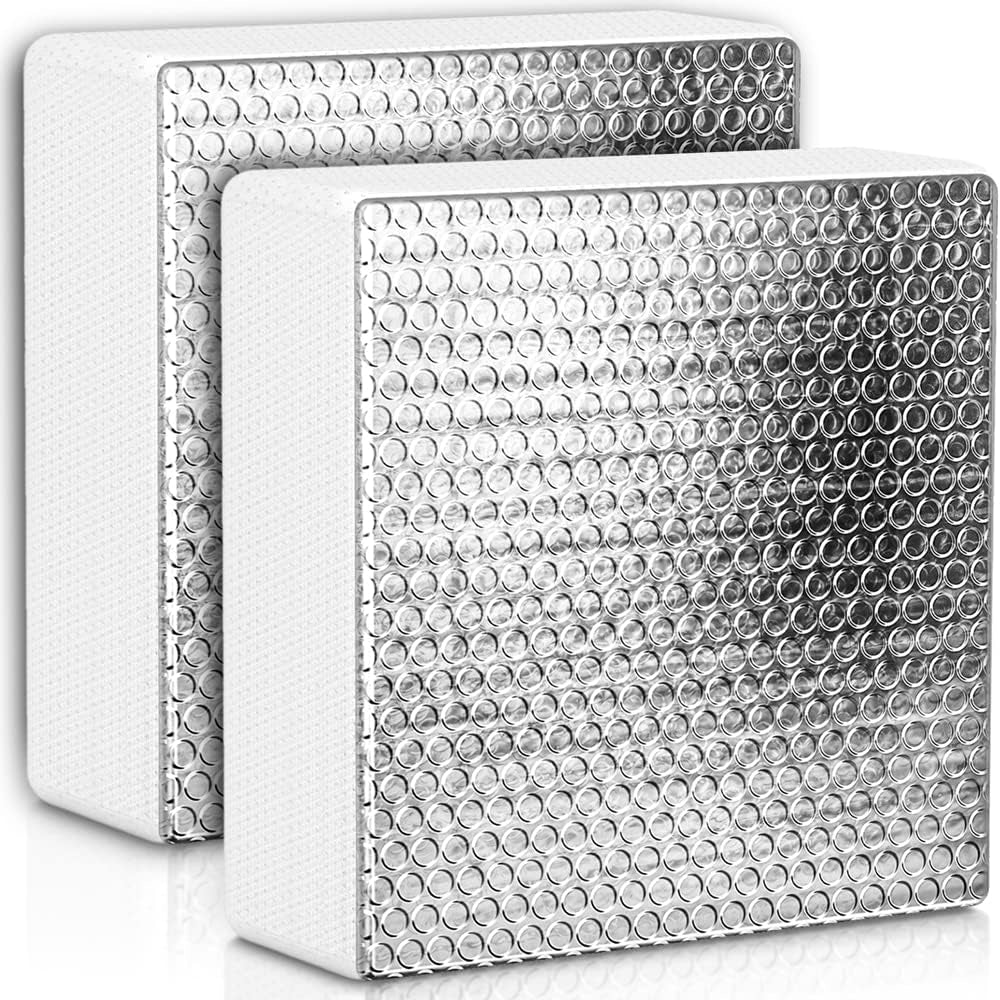 RV Vent Insulator 14″X14″X3″, 2 Piece Universal RV Skylight Cover with Reflective Surface