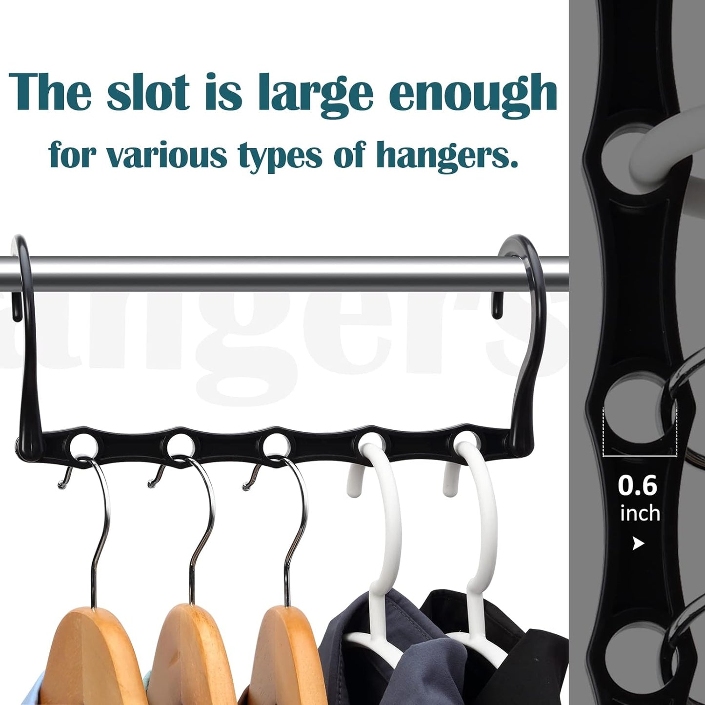 Closet Organizers and Storage 20 Pack Hanger Organizer Magic Hangers Space Saving Hanging Plastic for Heavy Clothes, Dorm Room Bedroom Home RV Car Camper Organization Essentials