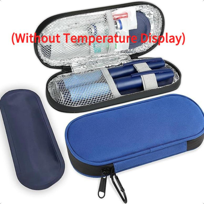 Insulin Cooler Travel Case with Temperature Display, Refrigerated Cooler Travel Case Diabetic Travel Case