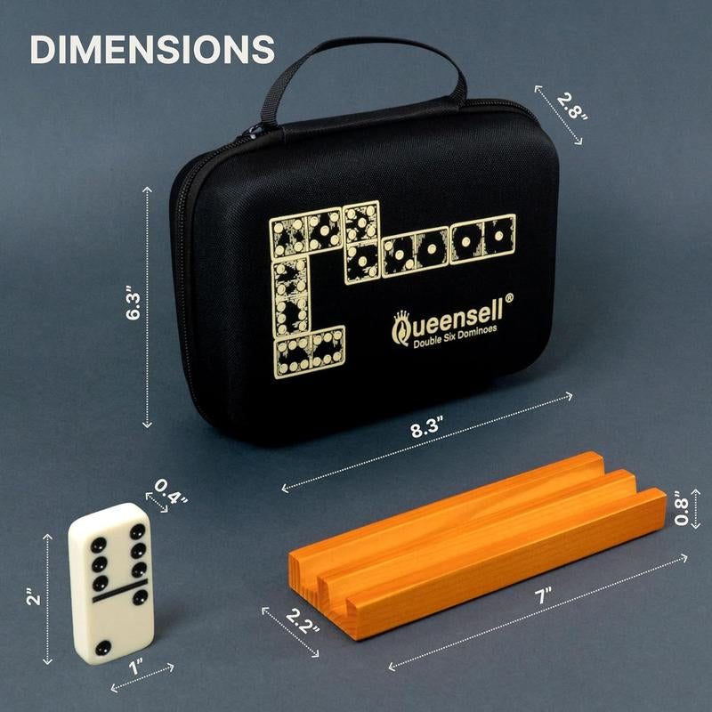Double Six Domino Sets with 4 Domino Holders