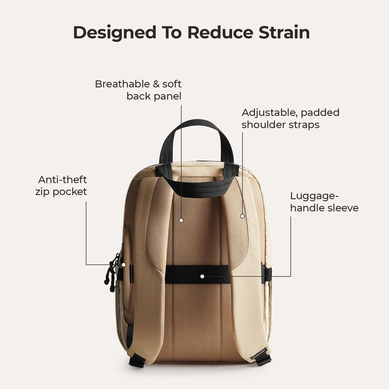 BAGSMART Travel Backpack, TSA Personal Item Backpack with 15.6 Inch Laptop Compartment, Weekender Suitcase for Travel