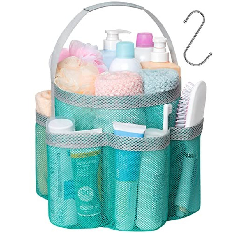 Mesh Shower Caddy Portablearge Capacity Shower Bag Basket L 1 Pack Mint Green