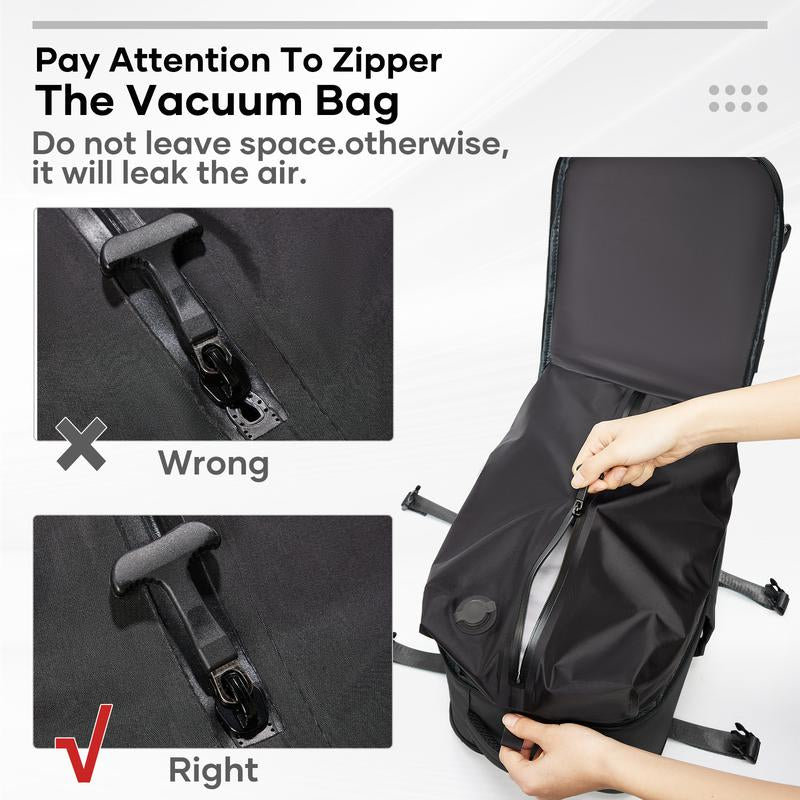 Kibachev Vacuum Travel Backpack,Carry on Backpack,Personal Item, Stylish Daypacks