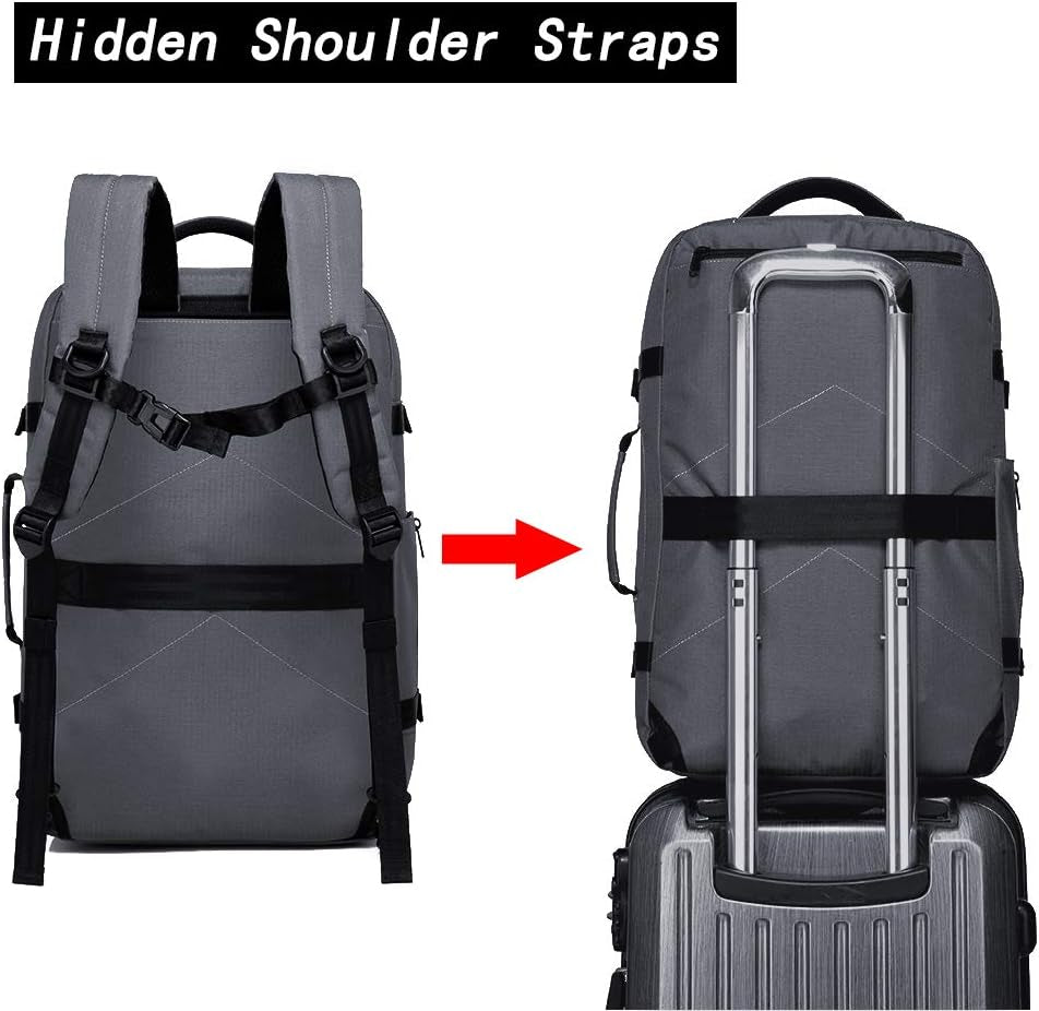 Mens Business Backpack, Fits for 17.3 Inch Notebook, Convertible Weekend Backpack Briefcase