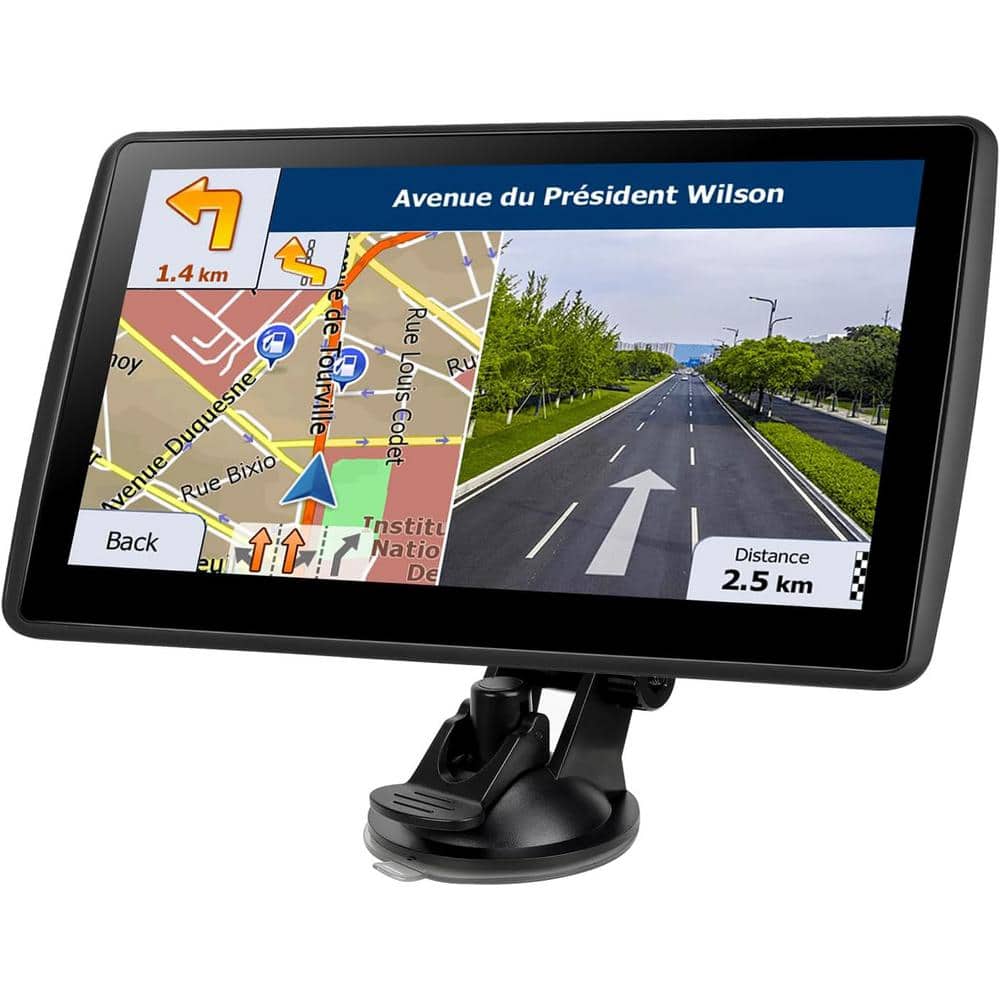 GPS Navigator for Car Truck RV with Latest Map 7 In. Touch Screen Support Voice Turn Direction/Speed & Red Light Warning