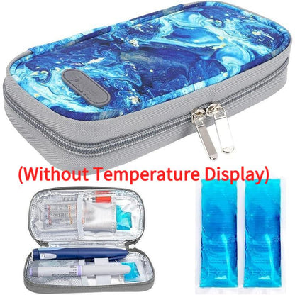 Insulin Cooler Travel Case with Temperature Display, Refrigerated Cooler Travel Case Diabetic Travel Case