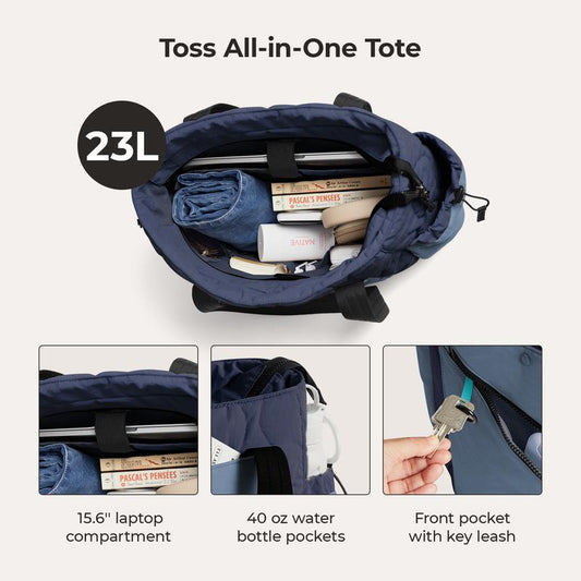 BAGSMART Travel Tote Bag for Women, Lightweight Quilted Shoulder Bag Handbag for Travel Work Gym