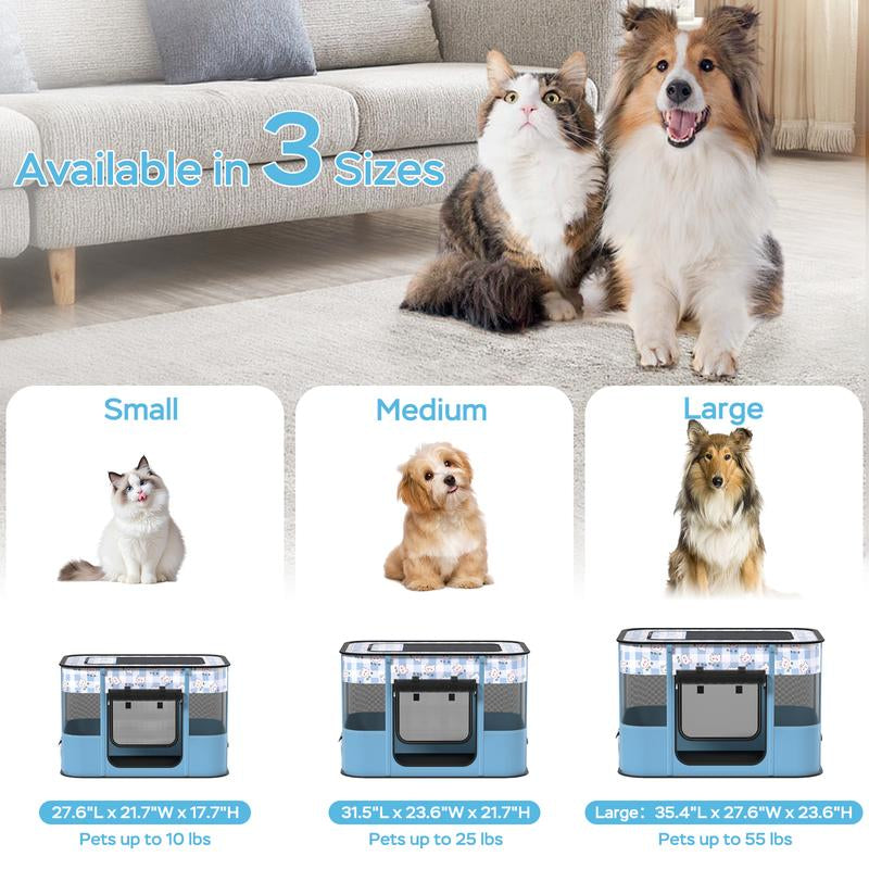 Portable Pet Cat Playpen,Cat Cages Indoor Collapsible Dog Crates Tent Kennel Playpen for Dogs Cat and Rabbit Indoor & Outdoor
