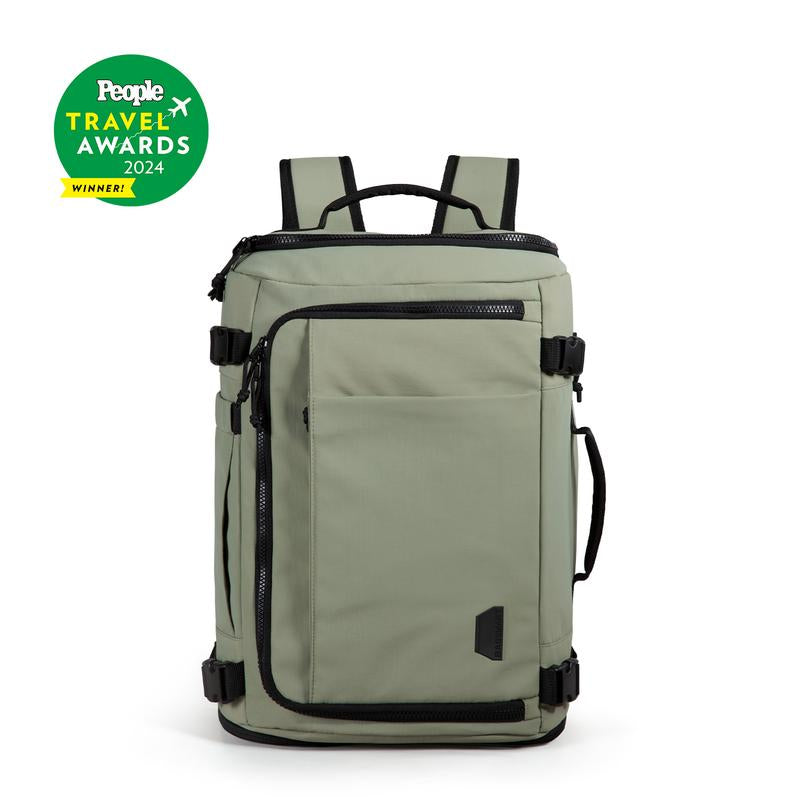 Carry On Travel Backpack, 15.6" Laptop, Waterproof, Quick Access, Fits 40Oz Water Bottle