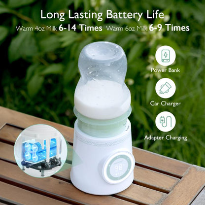 Momcozy Portable Bottle Warmer for Travel, Double Leak-Proof Travel Bottle Warmer MW03, 1 Count