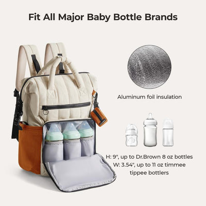 BAGSMART Walker 25L Featherlight Travel Diaper Backpack 