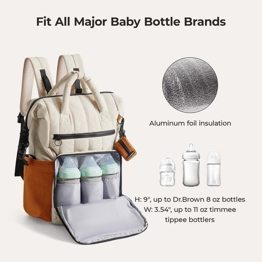 BAGSMART Walker 25L Featherlight Travel Diaper Backpack 