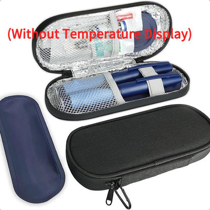 Insulin Cooler Travel Case with Temperature Display, Refrigerated Cooler Travel Case Diabetic Travel Case