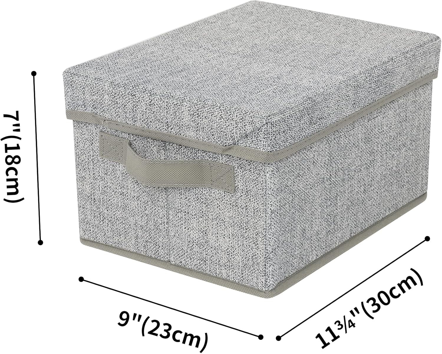 Closet Storage Bins, Fabric Boxes with Lids 3-Pack