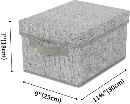 Closet Storage Bins, Fabric Boxes with Lids 3-Pack