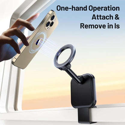 Travel Accessories Airplane Phone Holder for Magsafe, Travel Essentials Phone Mount with Multi-Angle Rotation, Travel Must Haves for Flying Smartphone Stand Cellphone Lisen Phonemount