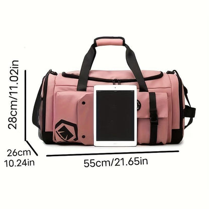 Large Capacity Soccer Travel Backpack Dry Wet Separation Sports Gym Bag, Separate Shoe Storage