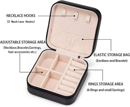 Mini Jewelry Travel Case (Black)