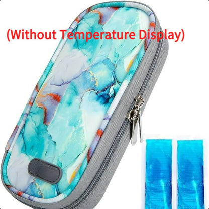 Insulin Cooler Travel Case with Temperature Display, Refrigerated Cooler Travel Case Diabetic Travel Case