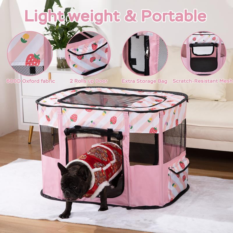 Portable Pet Cat Playpen,Cat Cages Indoor Collapsible Dog Crates Tent Kennel Playpen for Dogs Cat and Rabbit Indoor & Outdoor