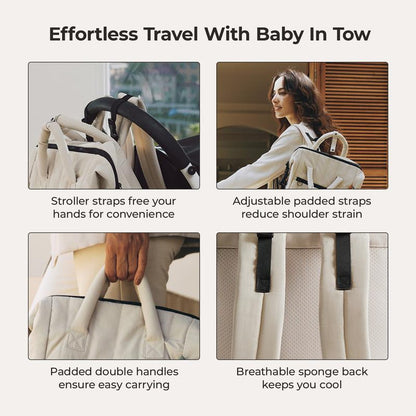 BAGSMART Walker 25L Featherlight Travel Diaper Backpack 