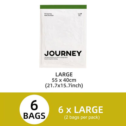 Travel Compression Bag, 6 Counts/Set Transparent Travel Compression Bag, Clothes Storage Bag, Travel Packing Cubes, Clothes Organizer, Home Organizer for Travel, Travel Essentials