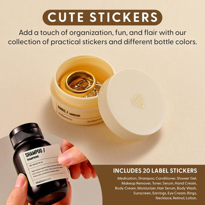 MAISONOVO Travel Bottles for Leak Proof Toiletries, TSA Approved