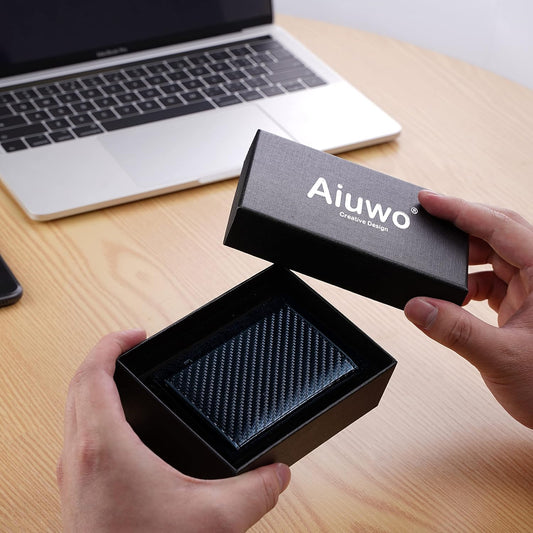 Air Tag Minimalist Men's Wallet, Card Holder, RFID Blocking Wallet (Airtag Carbon Fiber)