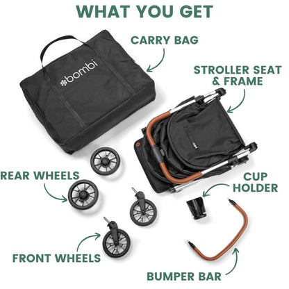 Bēbee V2 Lightweight Stroller Infant Travel, Durable Design for Travel and Comfort