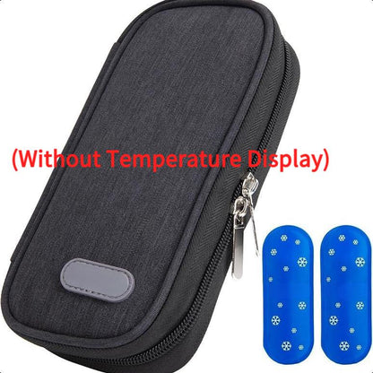 Insulin Cooler Travel Case with Temperature Display, Refrigerated Cooler Travel Case Diabetic Travel Case